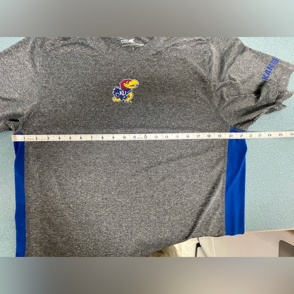 KU Kansas Jayhawk NCAA Athletic Shirt Men’s Large Gray - Picture 6 of 6